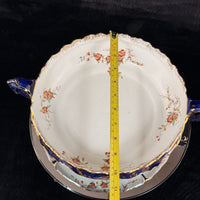 Thumbnail for K&C Royal Semi Porcelain Bowl Cobalt Blue Gold Blossom Floral 10