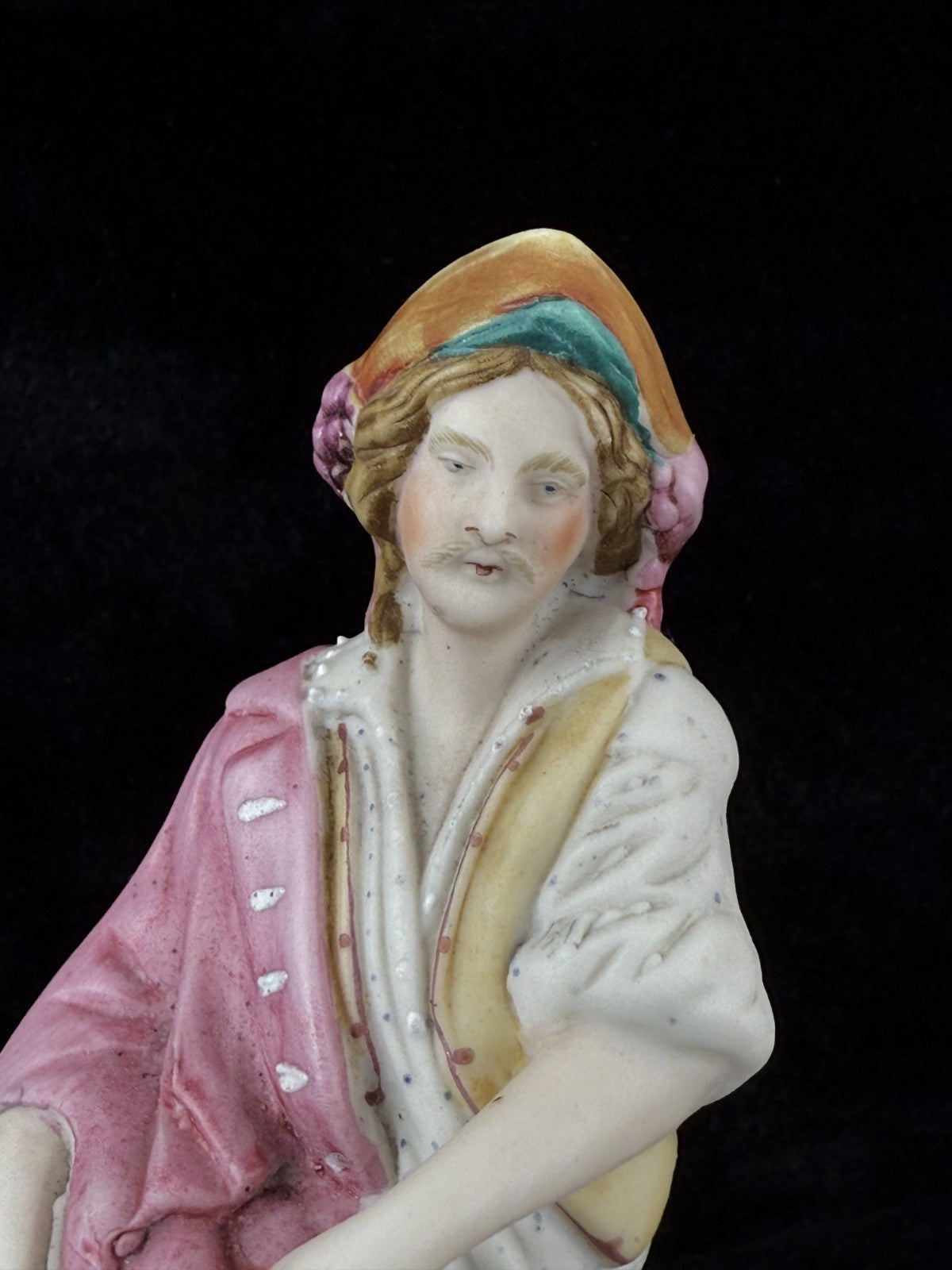 Victorian 19th c Antique Staffordshire Style Figurines Grapes & Harvester couple5