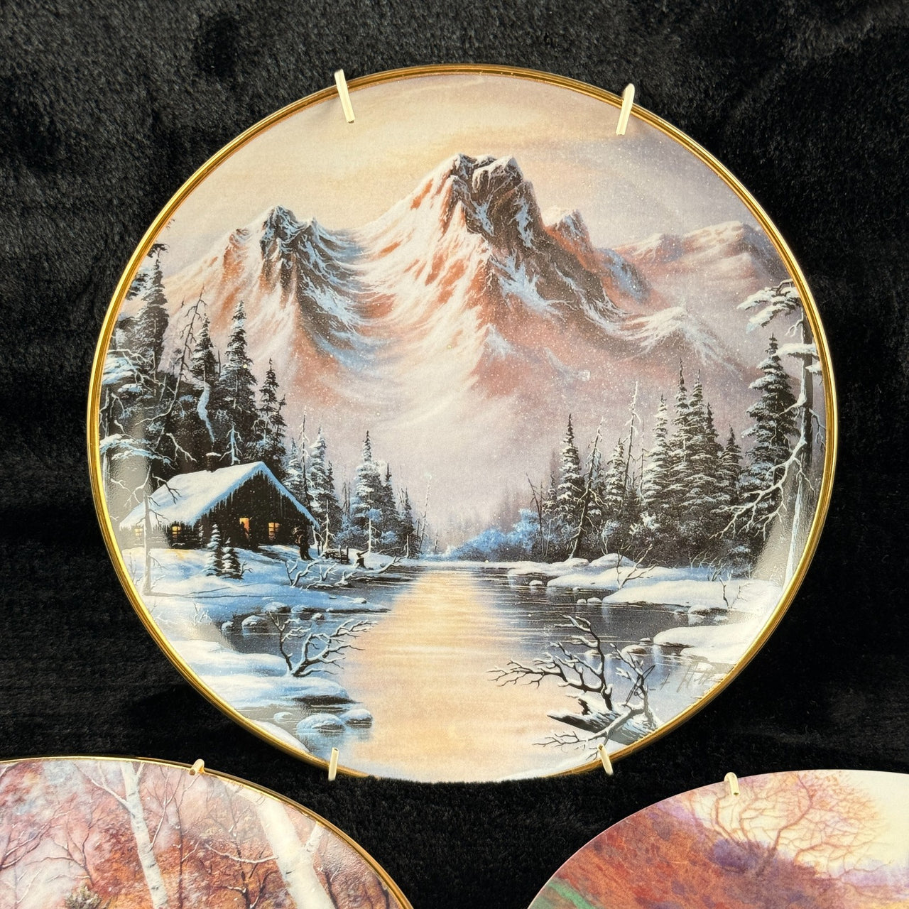 Franklin Wildlife Mint Collector Plates Set x3 – Fine Porcelain, 1990s Art Each.7