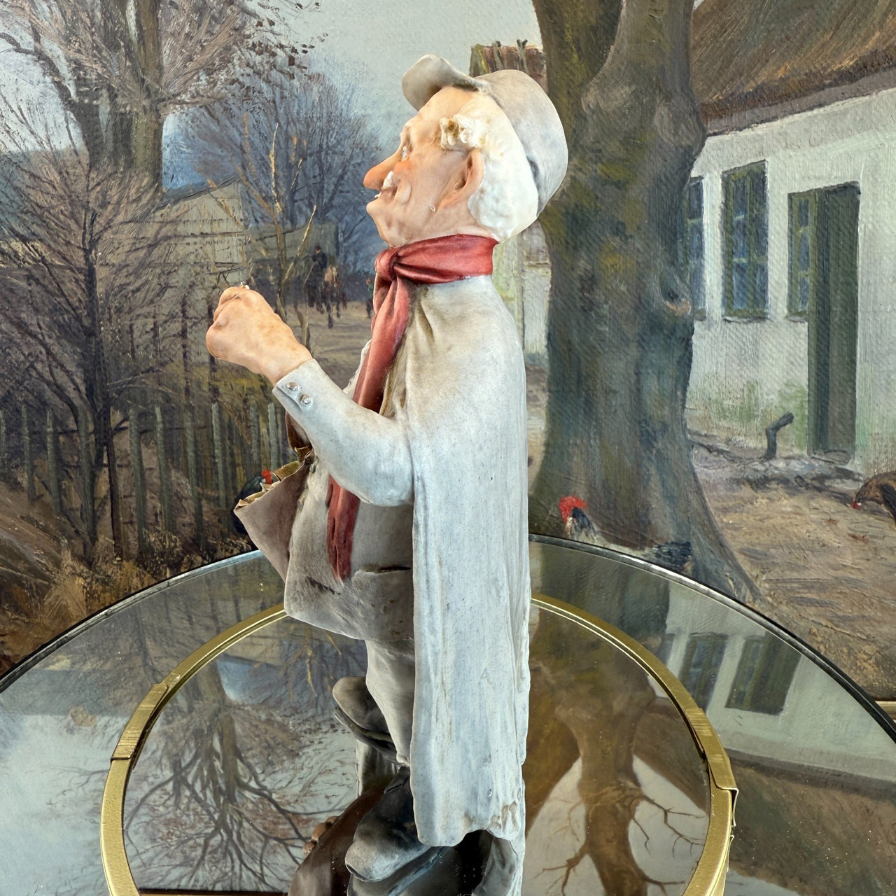 Italian Capodimonte Figurine "The Postman" - Signed "Gelli" Italy pics see 196111