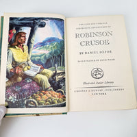 Thumbnail for Grosset Dunlap & 1946 Robinson Crusoe Illustrated Lynd Ward Vintage Book book4