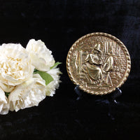 Thumbnail for Vintage Jenny Jones Brass Wall Plaque Plate 6.5