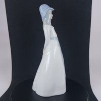 Thumbnail for Porcelanas M. Requena Collectable Blue white porcelain Lady Figurine Spain Decor4