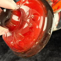 Thumbnail for West Germany Rumtopf Jar Red Glazed Fruit Motif 13