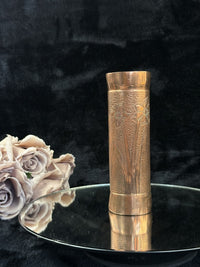 Thumbnail for antique copper vase Arts and Crafts Period with Motifs Floral heavy Collectable8