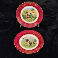 Thumbnail for Odette Degrain Delorge Limoges France Hunting Dog Plates Set of 3 8