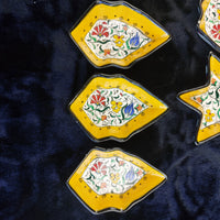 Thumbnail for Ceramic Floral Yellow Star Dish Set – Turkish Style 7-Piece Decorative Handmade11