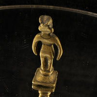 Thumbnail for Antique 1800s Brass Tribal Figurine India Folk Art Deity Statue Handmade de 2.5”6