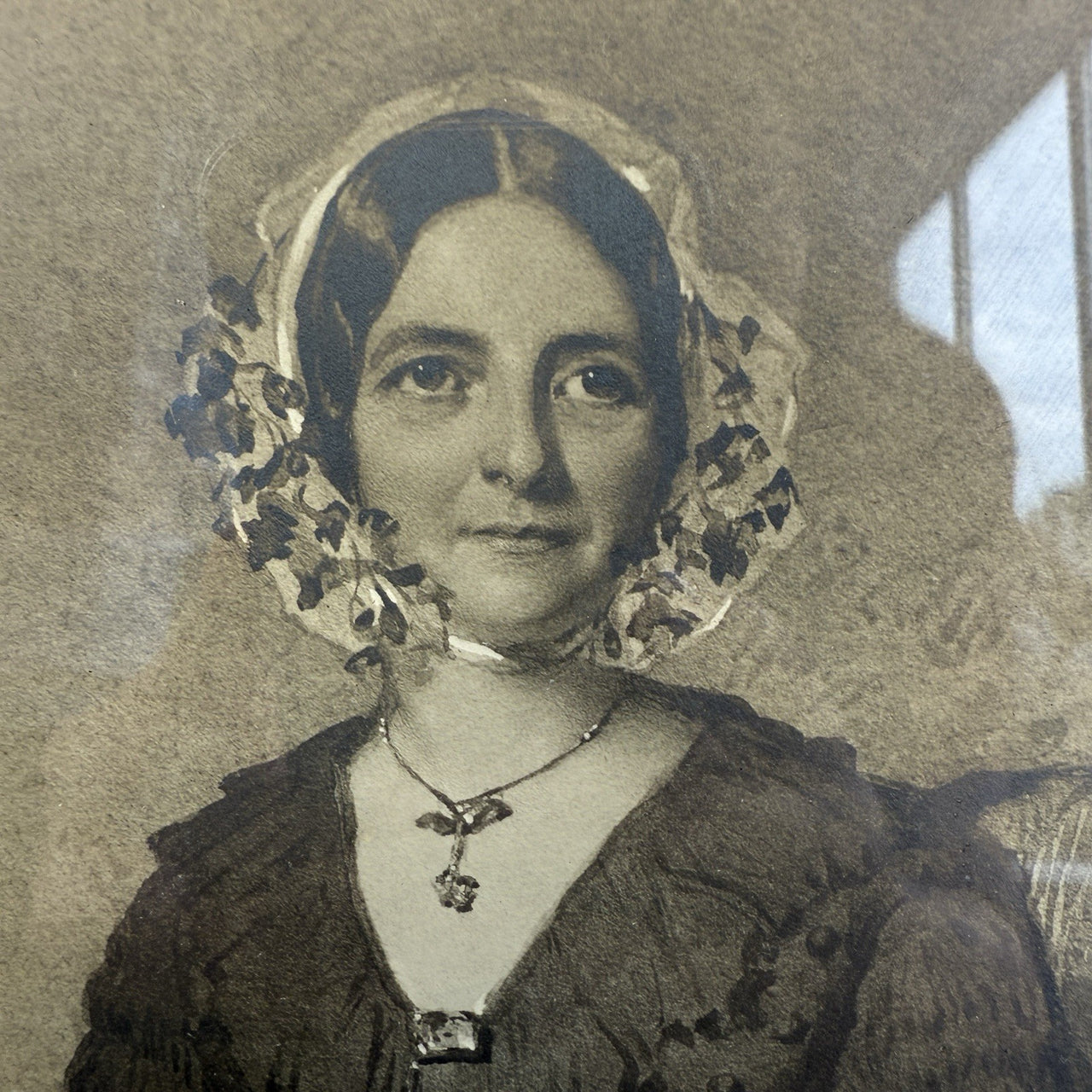 Rare Antique Engraving of Mrs Murray by W. A. Sawyer Historical Portrait Print3