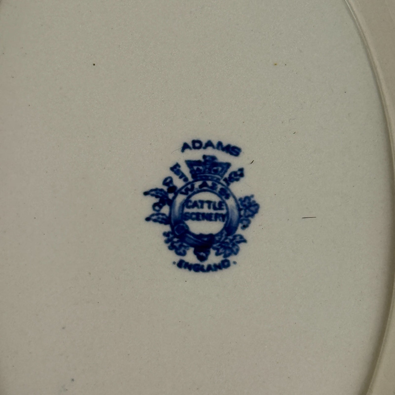 Adams Cattle Scenery Blue Transferware Tureen with Lid 11" England Ironstone7