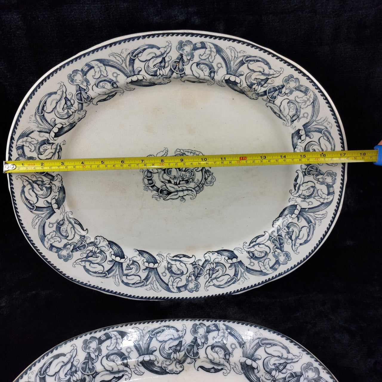 2* Antique large service plates1797-1861 T. Till & Son Wellington Transferware.8