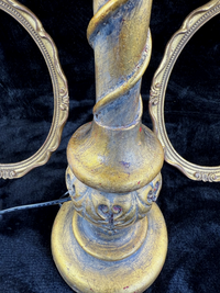 Thumbnail for Vintage VictorianStyle Carved Wood Table Lamp and Frames Set13