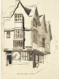 Thumbnail for Sidney Lawrenson Etching Ye Olde Cat & Wheel Bristol Framed Pub Scene c.1920s2