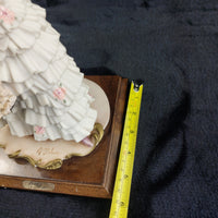 Thumbnail for A. Lady Belcari Figurine Roses Basket 1989 Dear Sculpture Italy 10” ARMANI 8