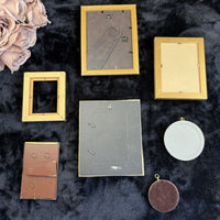 Thumbnail for Set of 7 Vintage Brass Ornate Gold Tone Picture Frames (moseley ware metal 19803