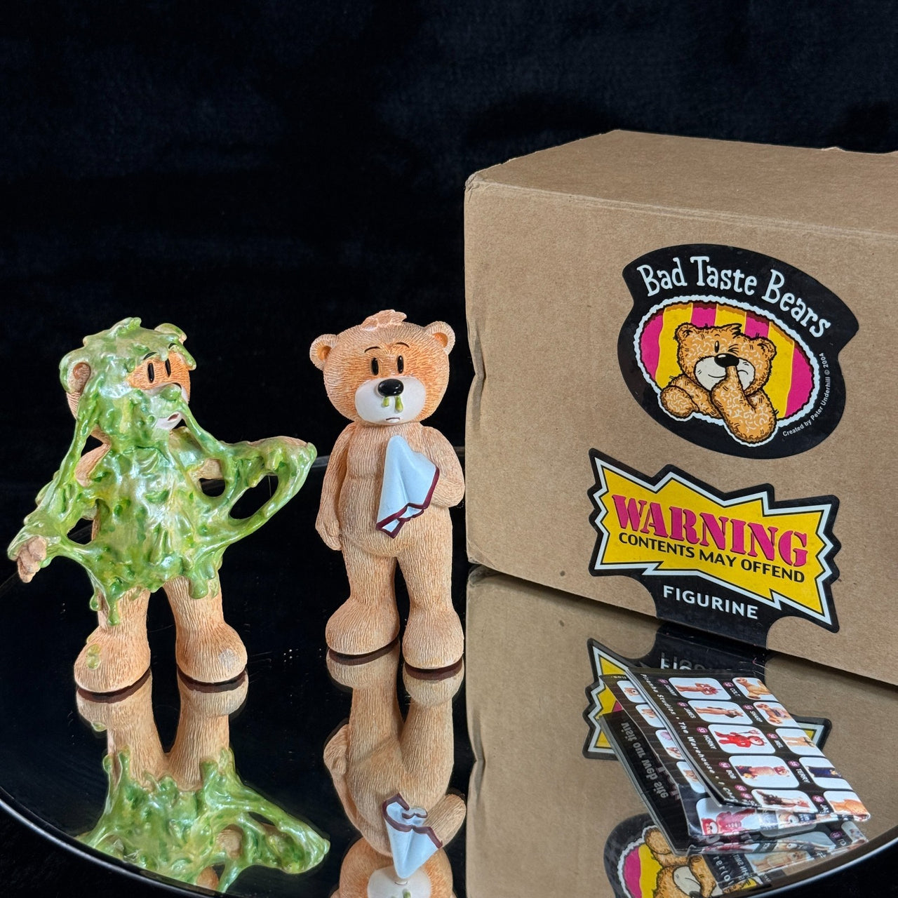 Bad Taste Bears Chief & Hank Figurines Set Slime Gross Humor Collectible gift0