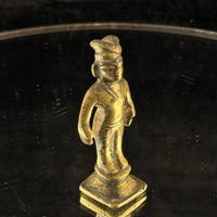 Thumbnail for Antique 1800s Brass Tribal Figurine India Folk Art Deity Statue Handmade de 2.5”10