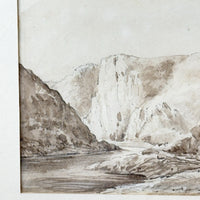 Thumbnail for Antique 1818 Watercolor “The Avon” by JV Framed English Landscape River Scene4