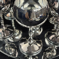 Thumbnail for VALERO Plated Silver Goblets Set of 6 - Made in Spain - 12.5cm Tall silver decor14