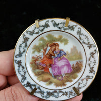 Thumbnail for Limoges Royal Blue  Glaze & Decorative Plate  Miniature Porcelain  Wall 3 Plates16