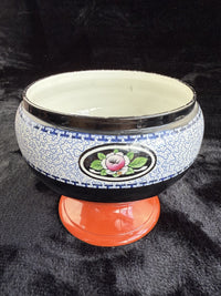 Thumbnail for Antique vase S.Hancock & Sons Cimson Ware Burslem England Cache Pot/Bowl onStand10
