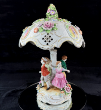 Thumbnail for Antique Hand-Painted Royal KPM Bavaria Porcelain Lamp Table see the pictures dec3