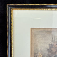 Thumbnail for Antique c.1830 Hand-Coloured Engraving Print Bristol Harbour Lambert & Collard15