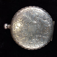 Thumbnail for 1800's antique Continental Silver Ladyâs Fob Watch Enamel Dial Ornate needs re14