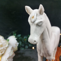 Thumbnail for Hand Carved Wooden Horse Figurine â Nose Damage- Rustic Decor Sculpture Orname12