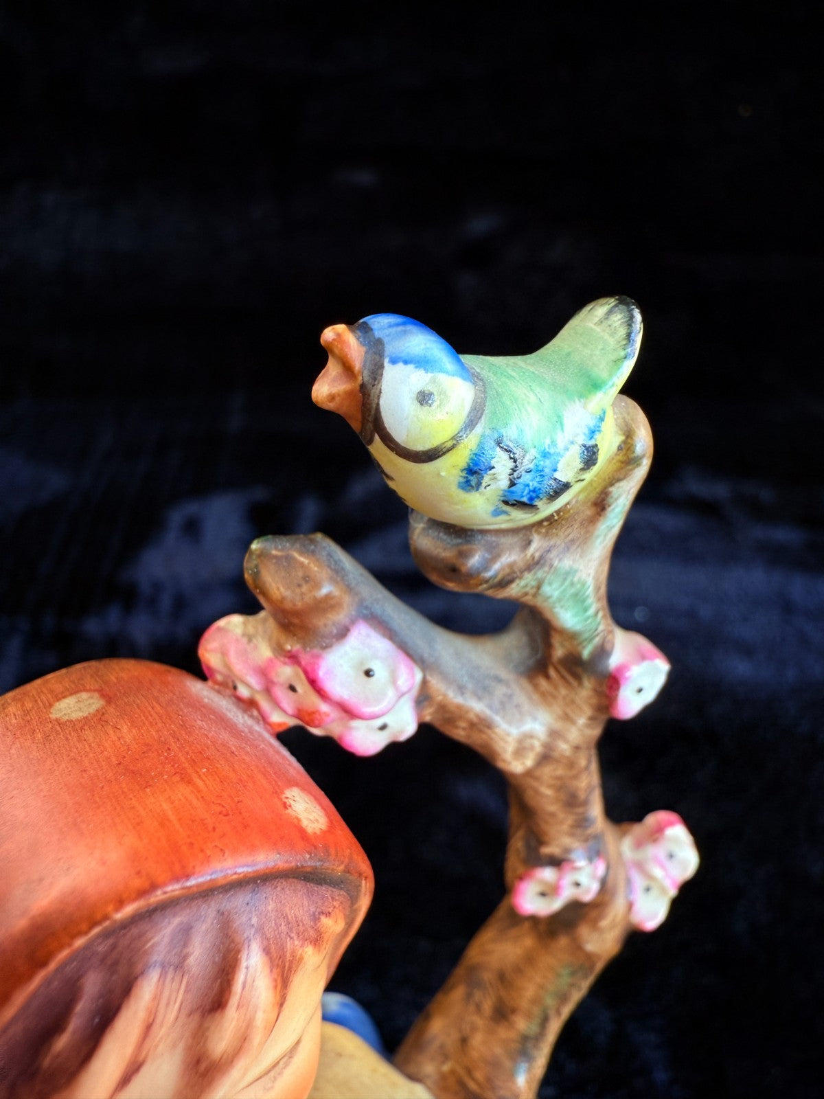 Vintage Figurine Hummel-Style of a Girl in a Tree with a Bird - West Germany5