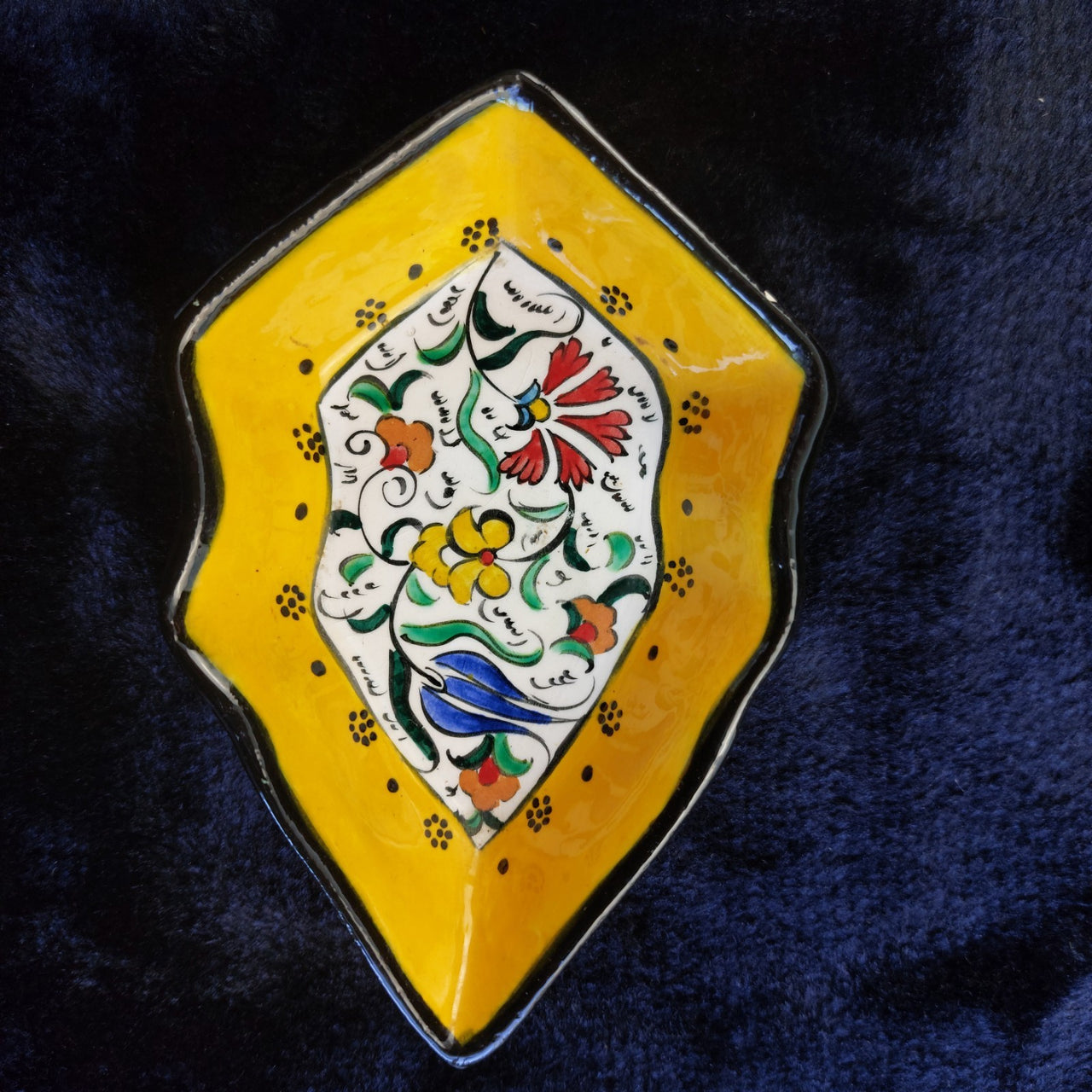 Ceramic Floral Yellow Star Dish Set – Turkish Style 7-Piece Decorative Handmade13