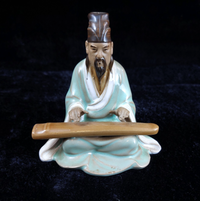 Thumbnail for Chinese Clay Scholar Playing Guzheng Figurine Decoration - Feng Shui decor0