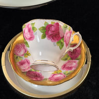 Thumbnail for Royal Albert Pink Rose tea set of 3 &serving plate England stunning 7p tea set 10