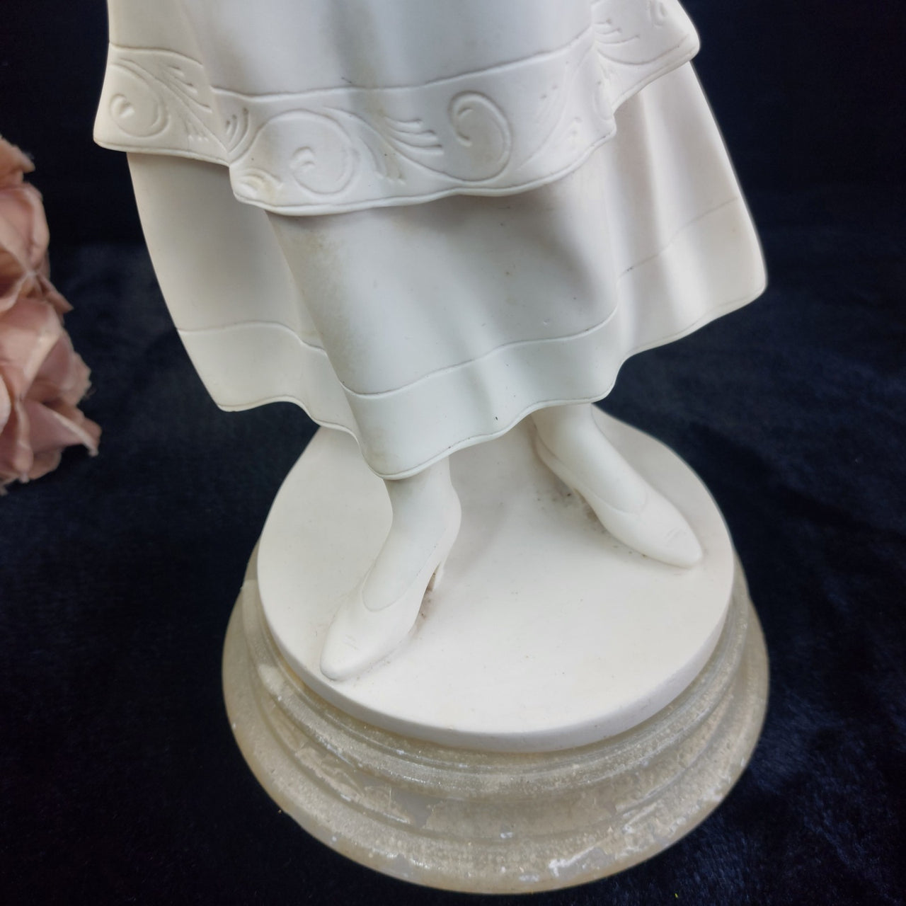 Studio Bessi G. Lady Figurine Signed Resin, Country, hat damaged 17" Tall deco.7