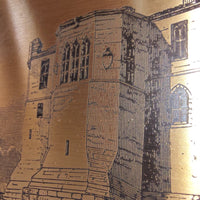Thumbnail for Rare Framed Copper Etching Warkworth Castle NorthEast View  Artwork  24x17.5 cm6