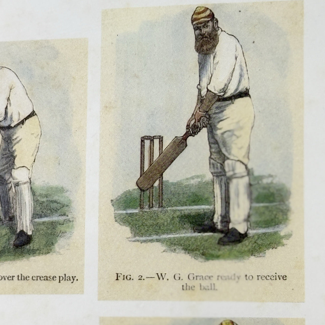 Lucien Caught Davis at Wicket Cricket Framed Print W.G. Grace Technique Scenes.5