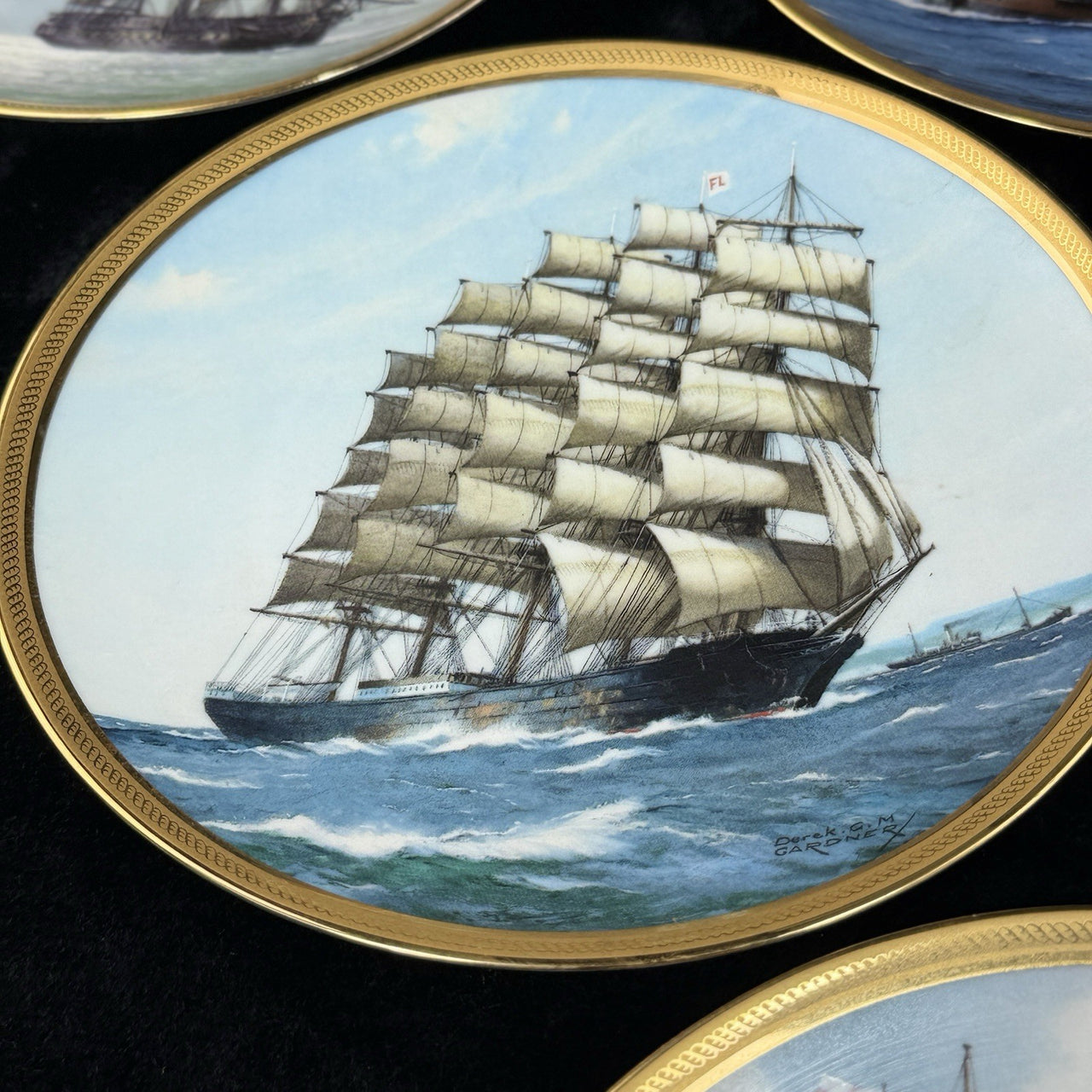 Franklin Mint Great Ships Set of 6 Plates Golden Age of Sail by Derek Gardner18