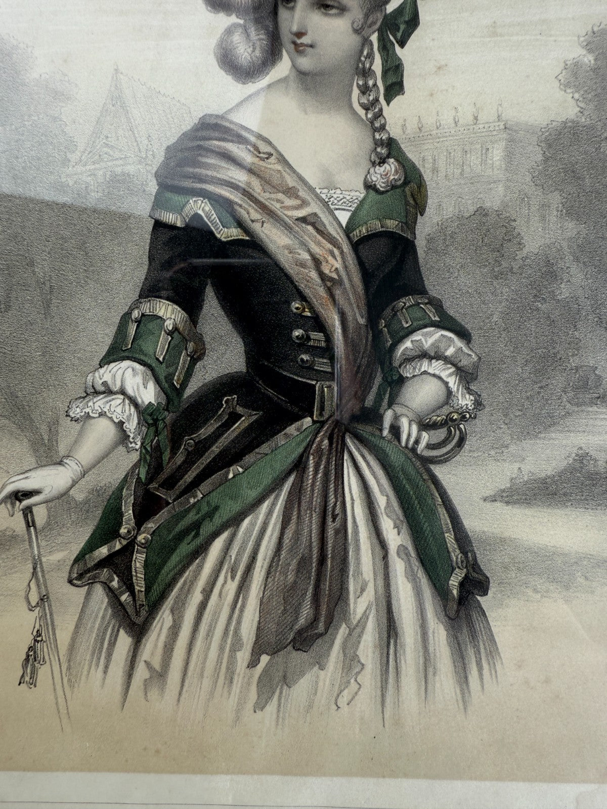 A Touch of French Elegance: Antique Rare "Clorinde" Print by Numa Paper Medium.2