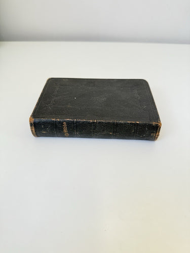 Holy Bible Miniature Leather Bound British & Foreign Bible Society Antique 1872 1
