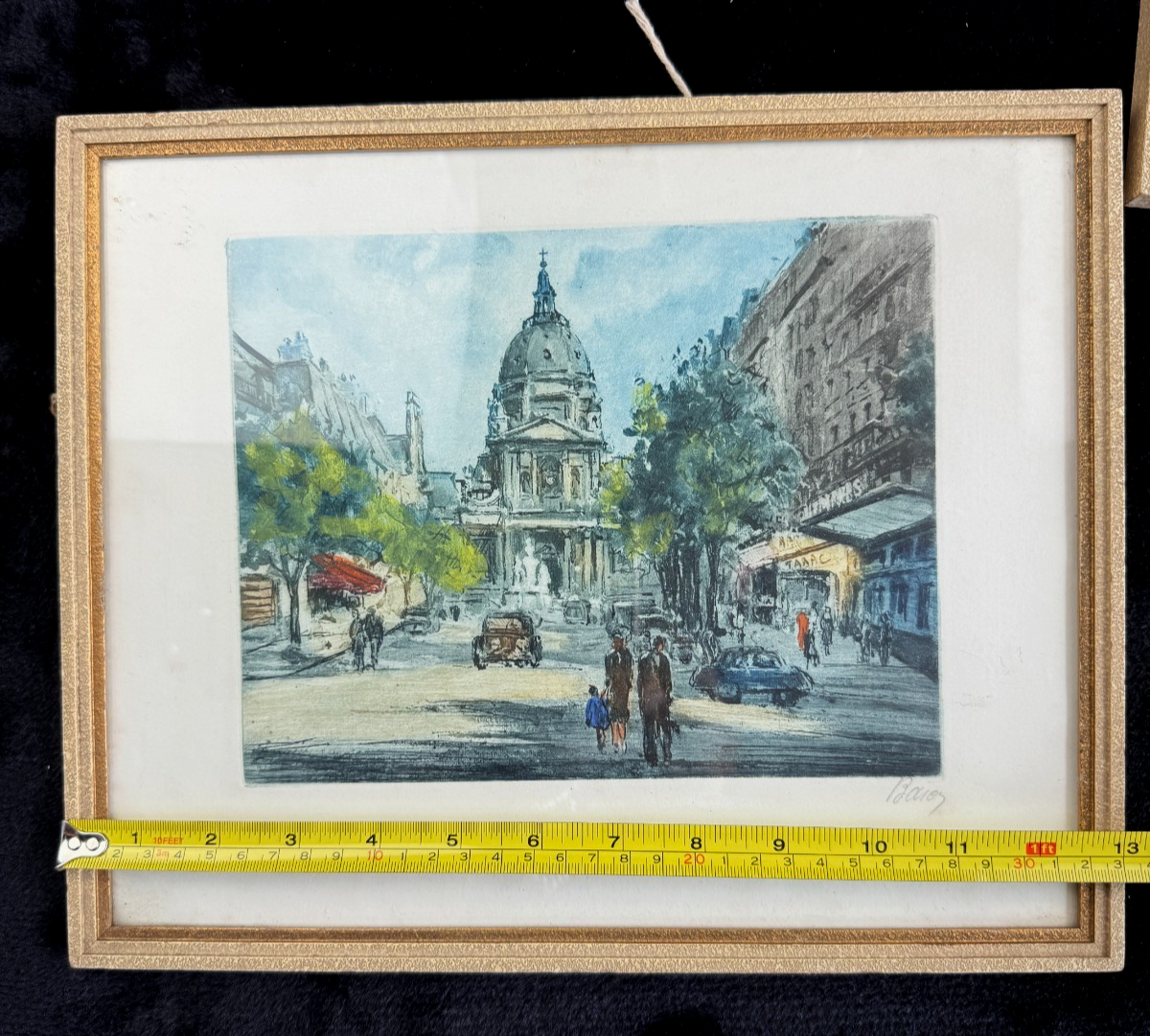 Parisian Street Scene Watercolors -Etchings by "Bauss" and "Lassu" Set of 210