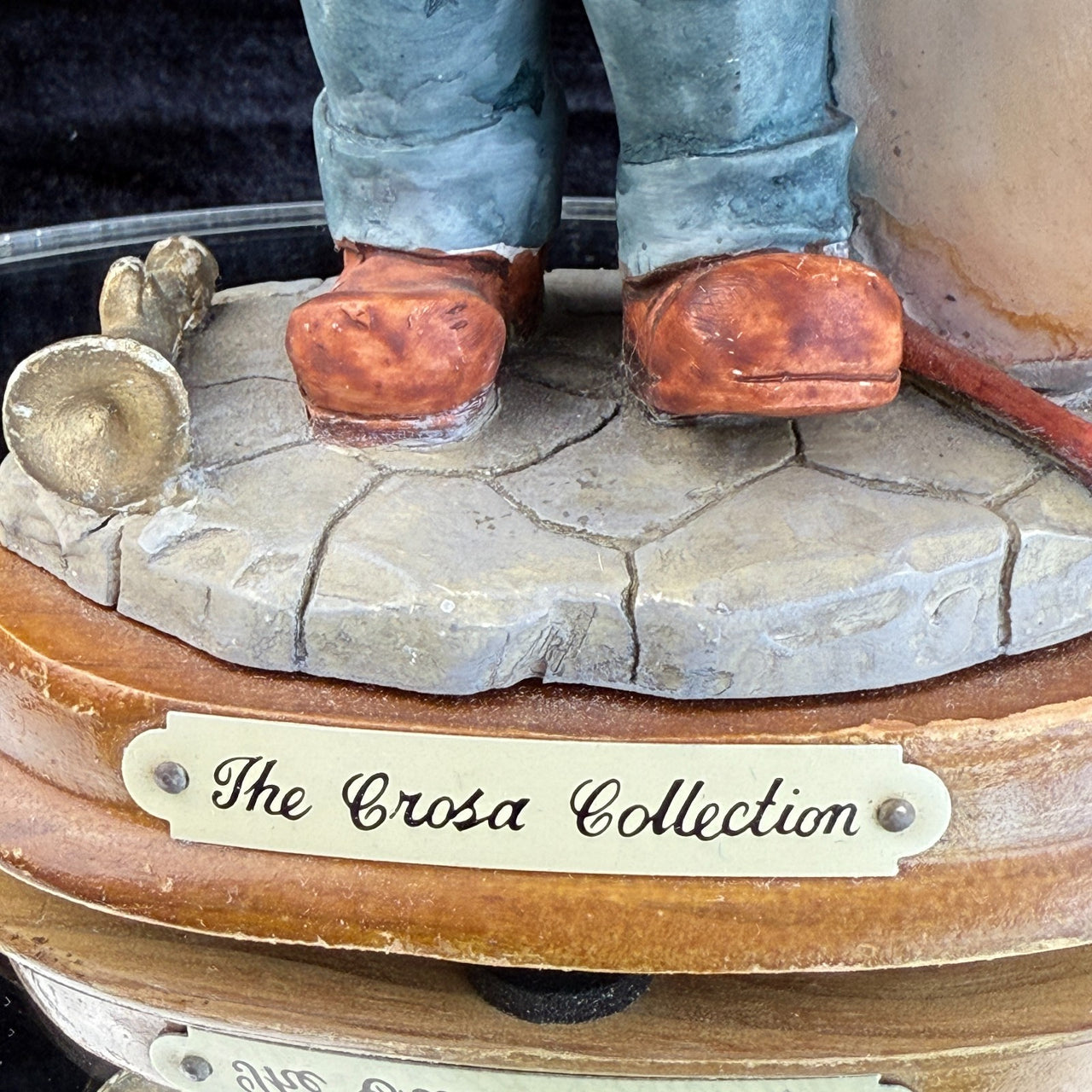 Crosa Collection Playing Figurine Accordion Drum 7" Signed xmas gift decor Boy.5