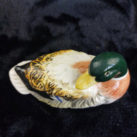 Thumbnail for Foreign Duck Mallard Figurine Porcelain Hand Painted Vintage Collectible 5