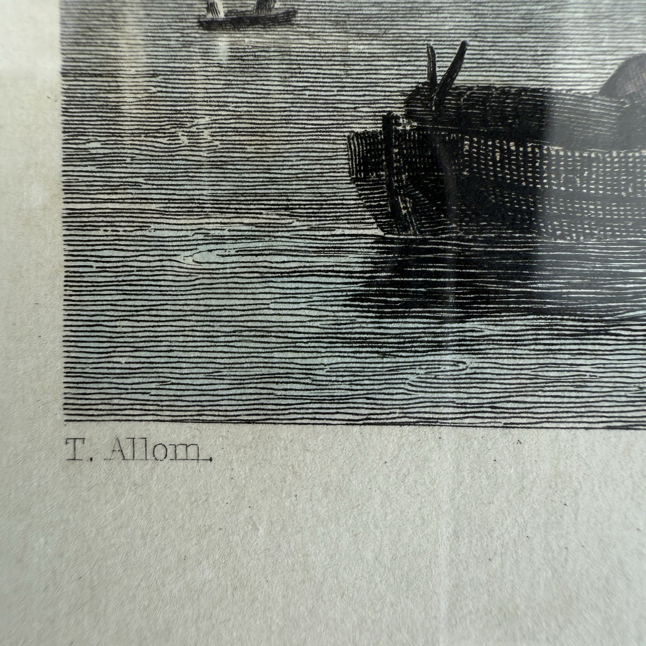 Antique Hand-Colored Engraving The Tyne from South Shields Durham by T. Allom10