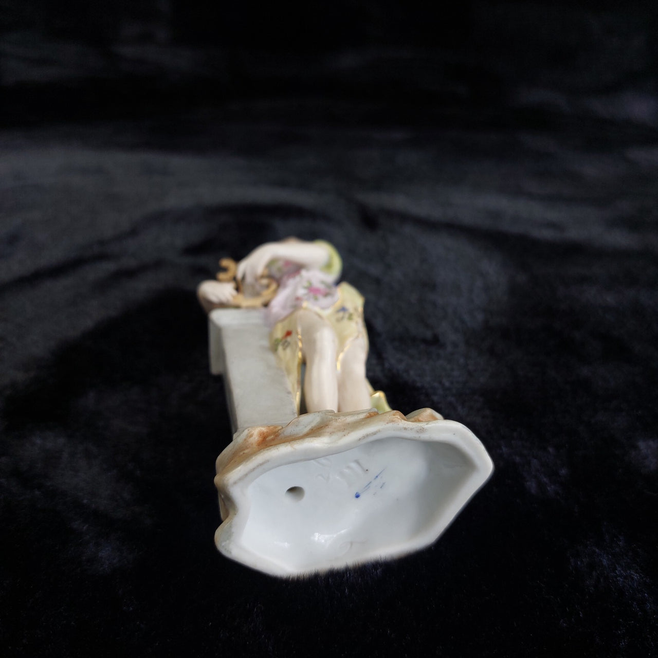 CHRISTIAN NONNE VOLKSTEDT Figurine Woman With Lyre Victorian Antique Porcelain7