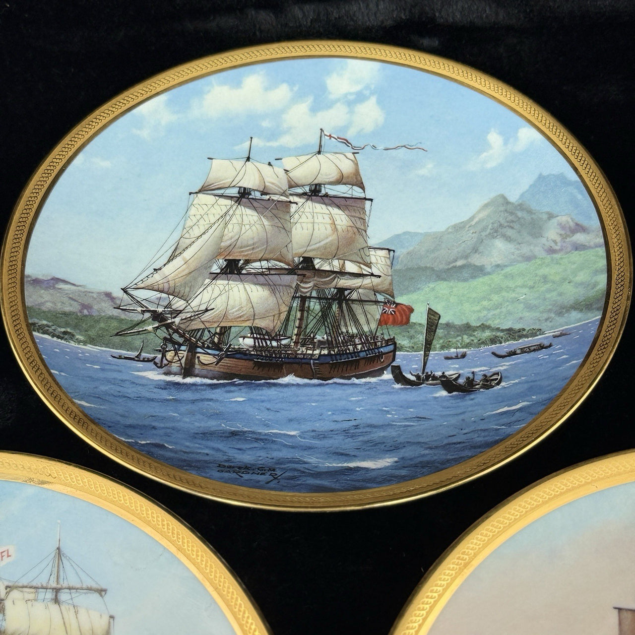 Franklin Mint Great Ships Set of 6 Plates Golden Age of Sail by Derek Gardner3