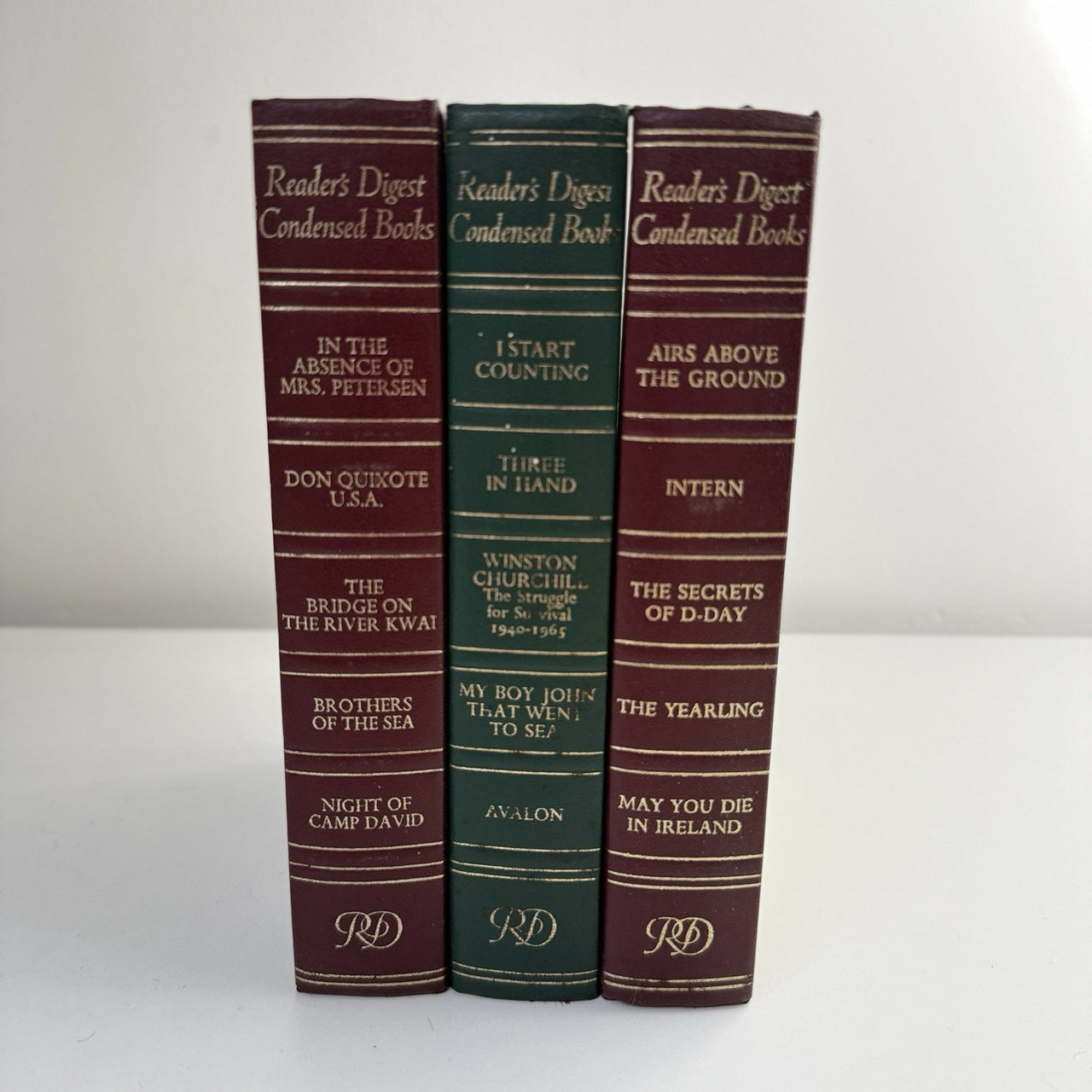 Reader’s Digest De Luxe 3 Book Set 1967-1968 Classic Green & Burgundy Editions0