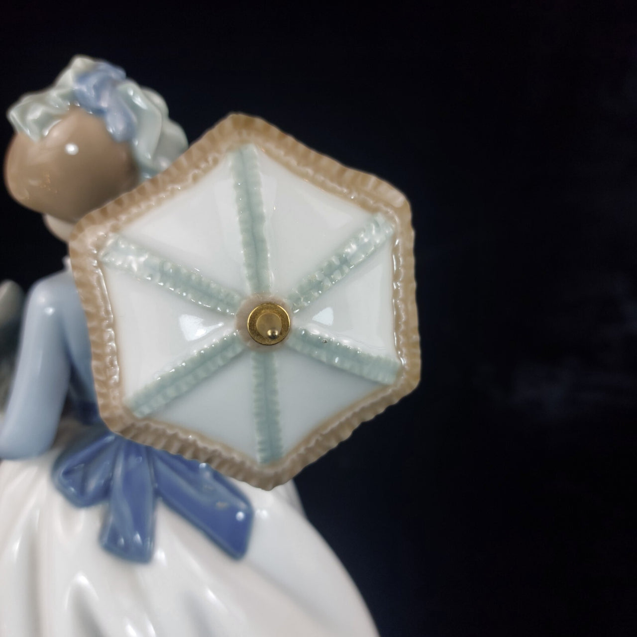 Rare by NAO Lladro Girl with Dogs & Parasol 1985 Figurine 9.5" beautiful Spainis7