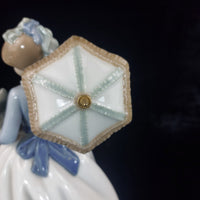 Thumbnail for Rare by NAO Lladro Girl with Dogs & Parasol 1985 Figurine 9.5