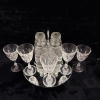 Thumbnail for Vintage Cut Crystal Glassware & Spice Jar Set Elegant Tableware 5 Glasses & Jar2