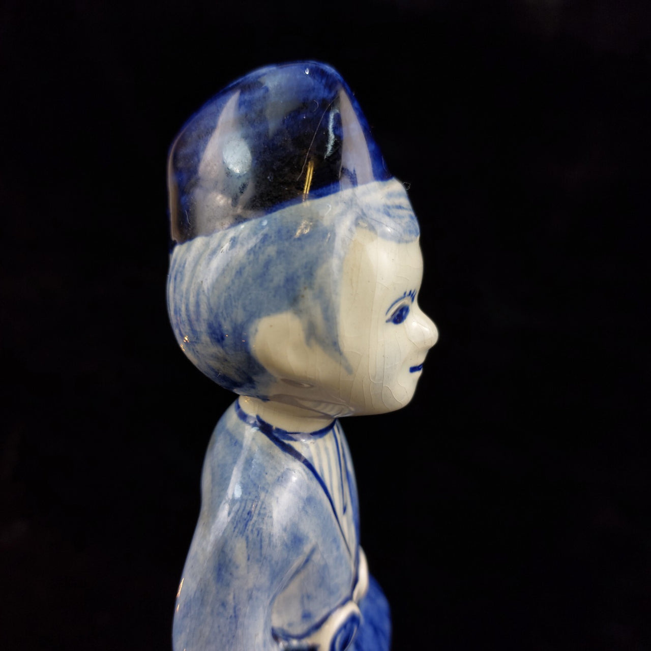 Delft-Style Hand-Painted "Dutchy" Figurine -1960-70's Blue United Kingdom Figure10